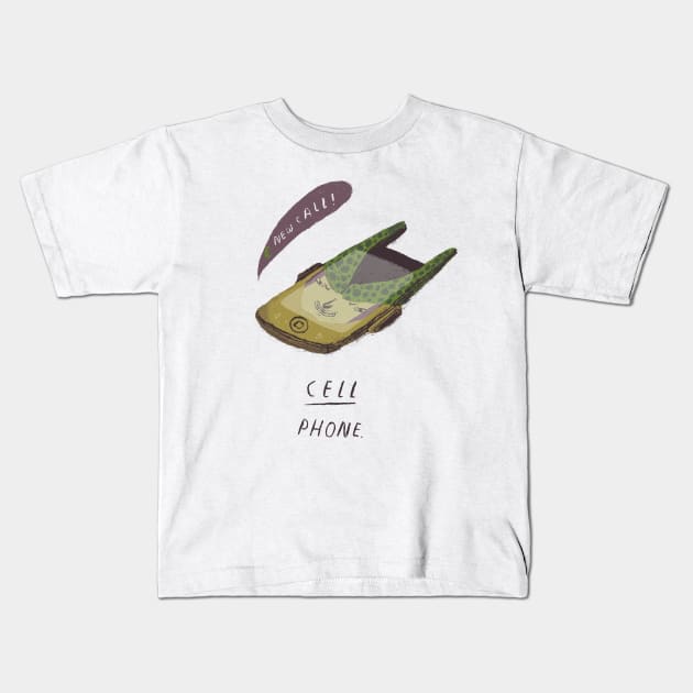 cell phone Kids T-Shirt by Louisros